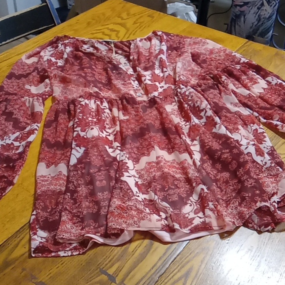 SHOW ME YOUR MUMU Womens DRESS LARGE NEW Boho Short Tunic